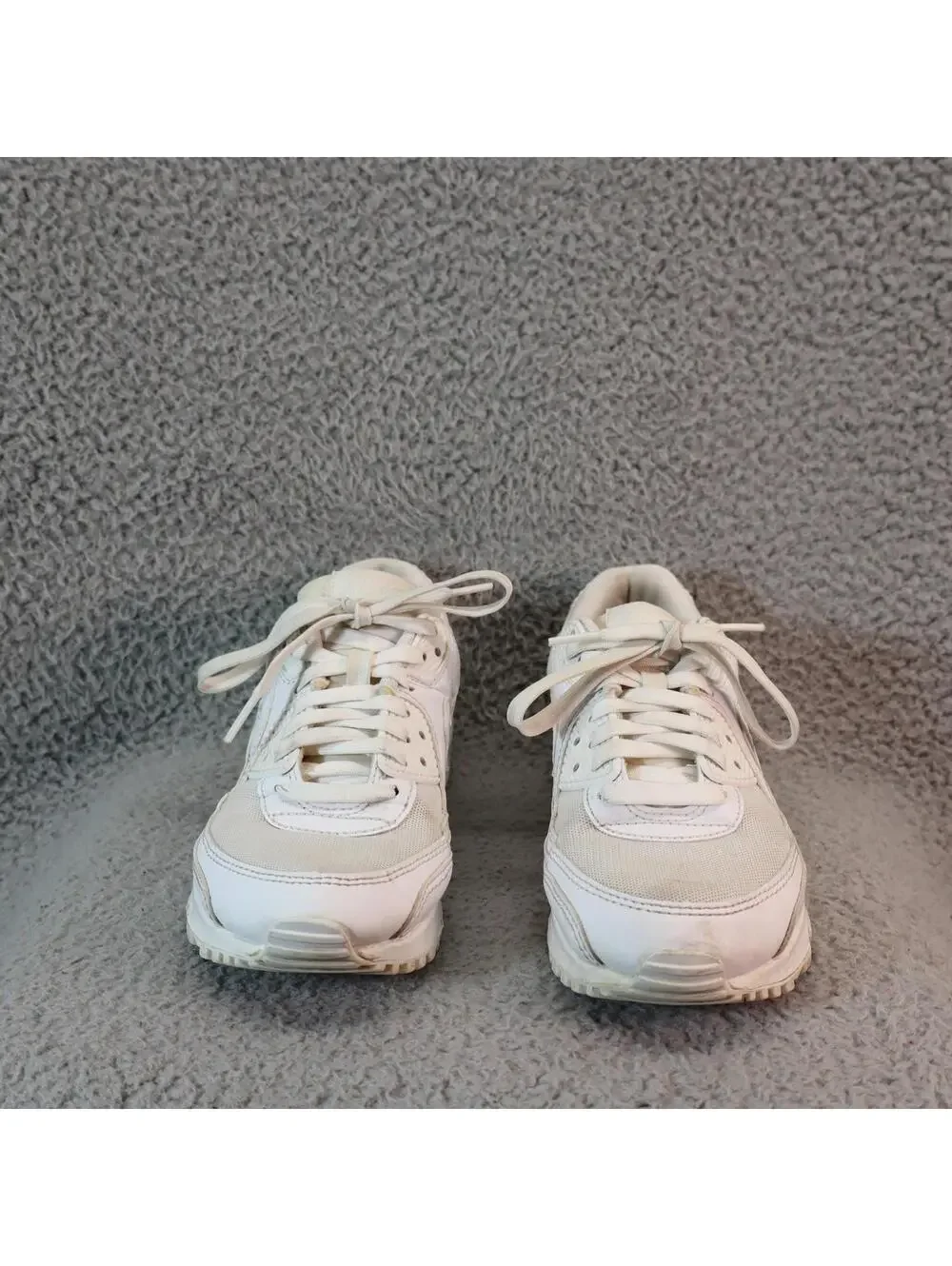 Nike Air Max 90 Women Shoes US 6.5 Triple White EUR 37.5
